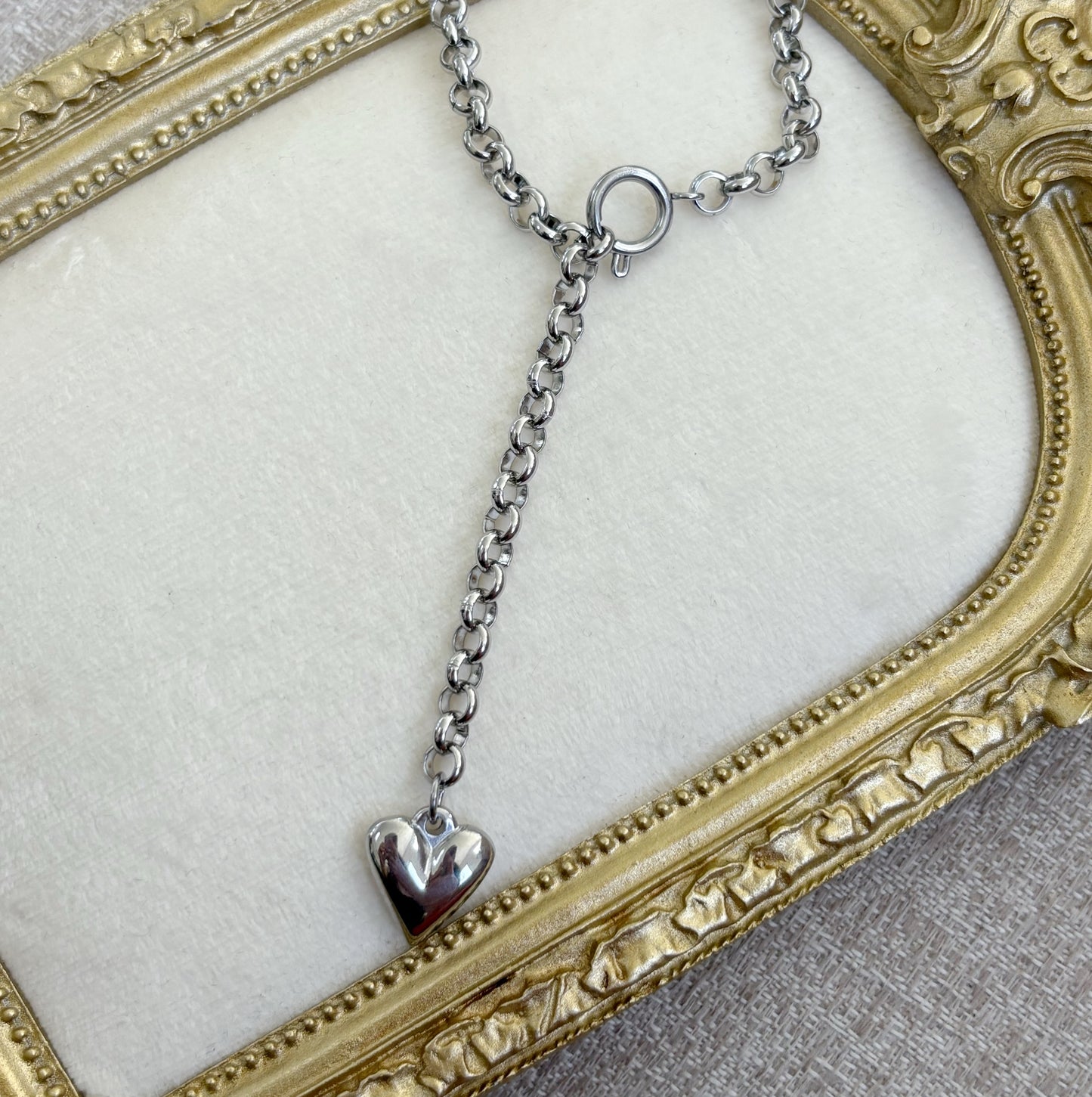 Silver Y Cupid Necklace