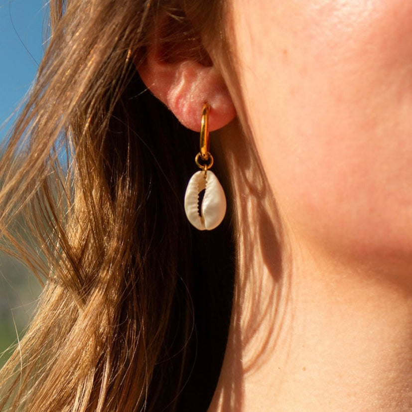Gold Shell Earrings