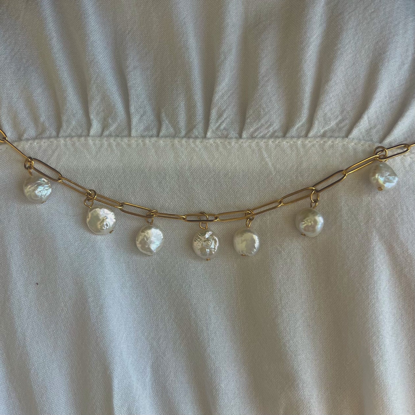 Gold Pearl Jam Necklace