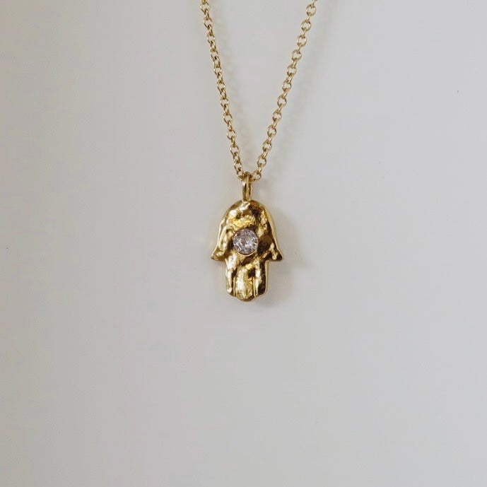 Gold Hamsa Necklace