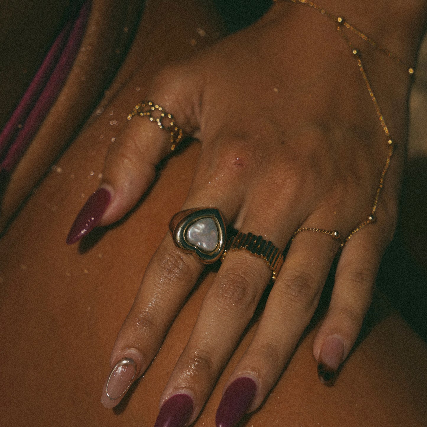 Gold Dainty Hand Chain