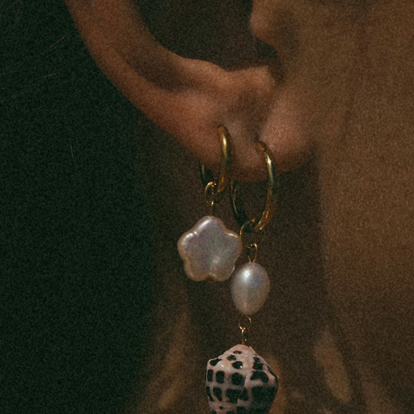 Blossom Pearl Hoops