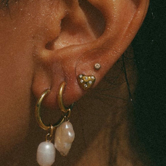 1 <3 YOU puffy earrings
