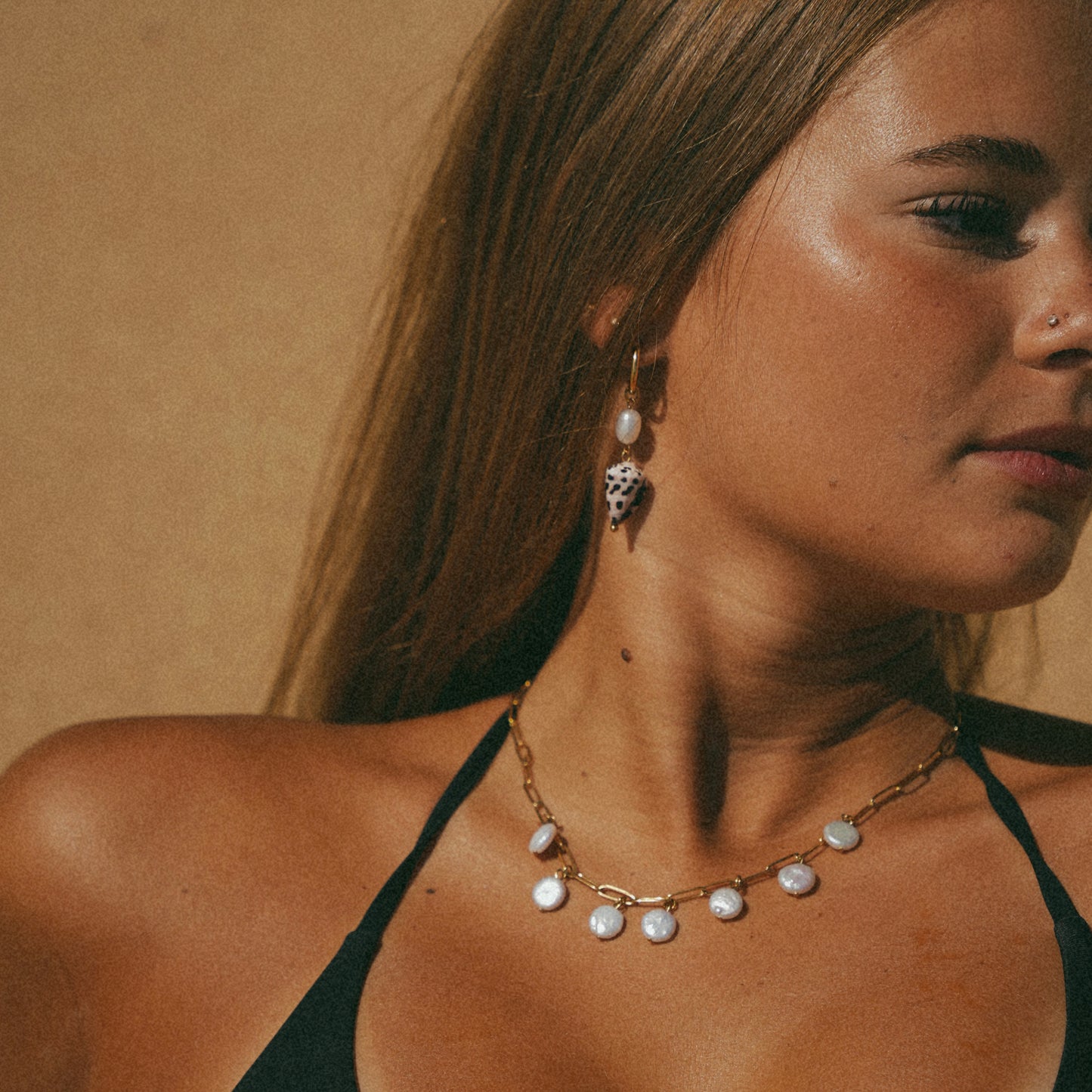 Gold Low Tide Hoops