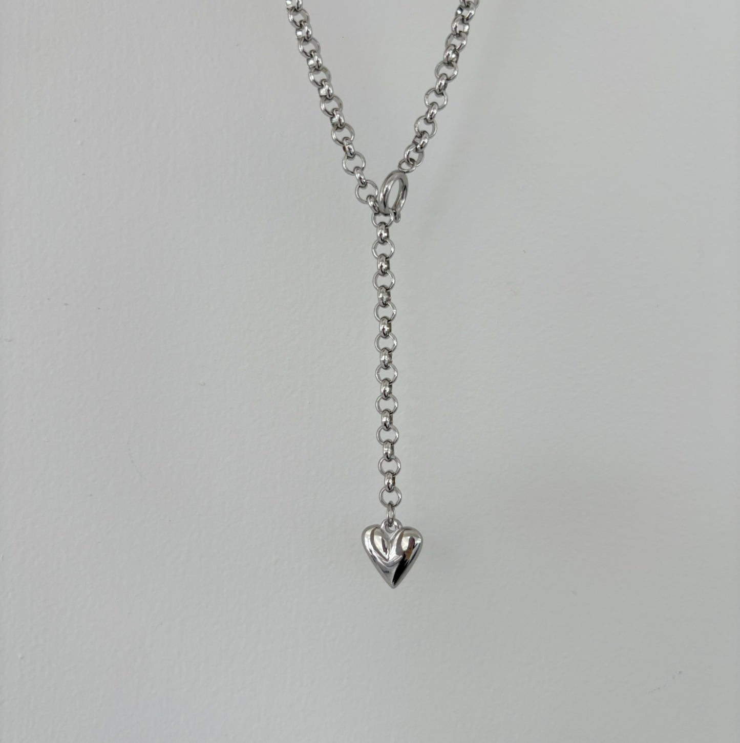 Silver Y Cupid Necklace