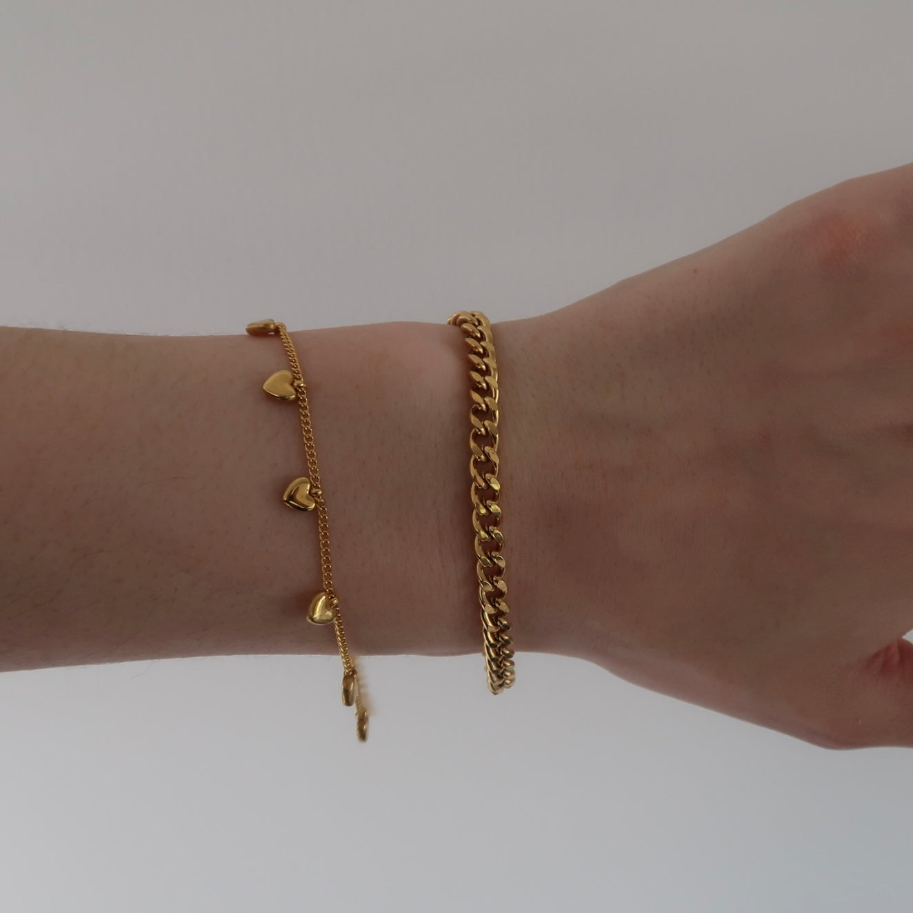 Gold Cuban Link Chain Bracelet