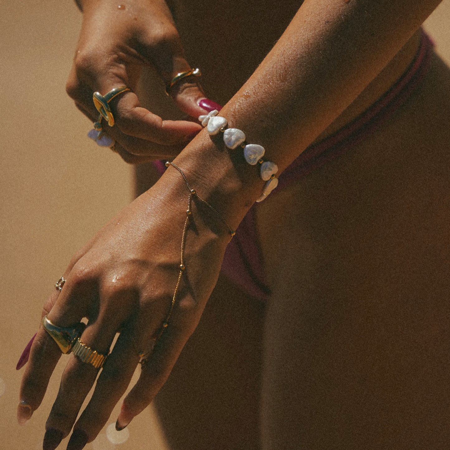 Gold Dainty Hand Chain