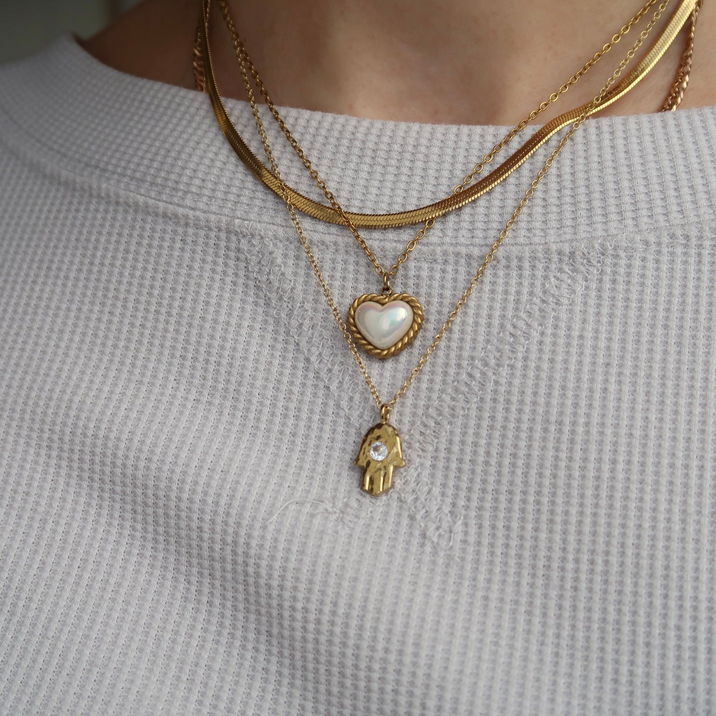 Gold Hamsa Necklace
