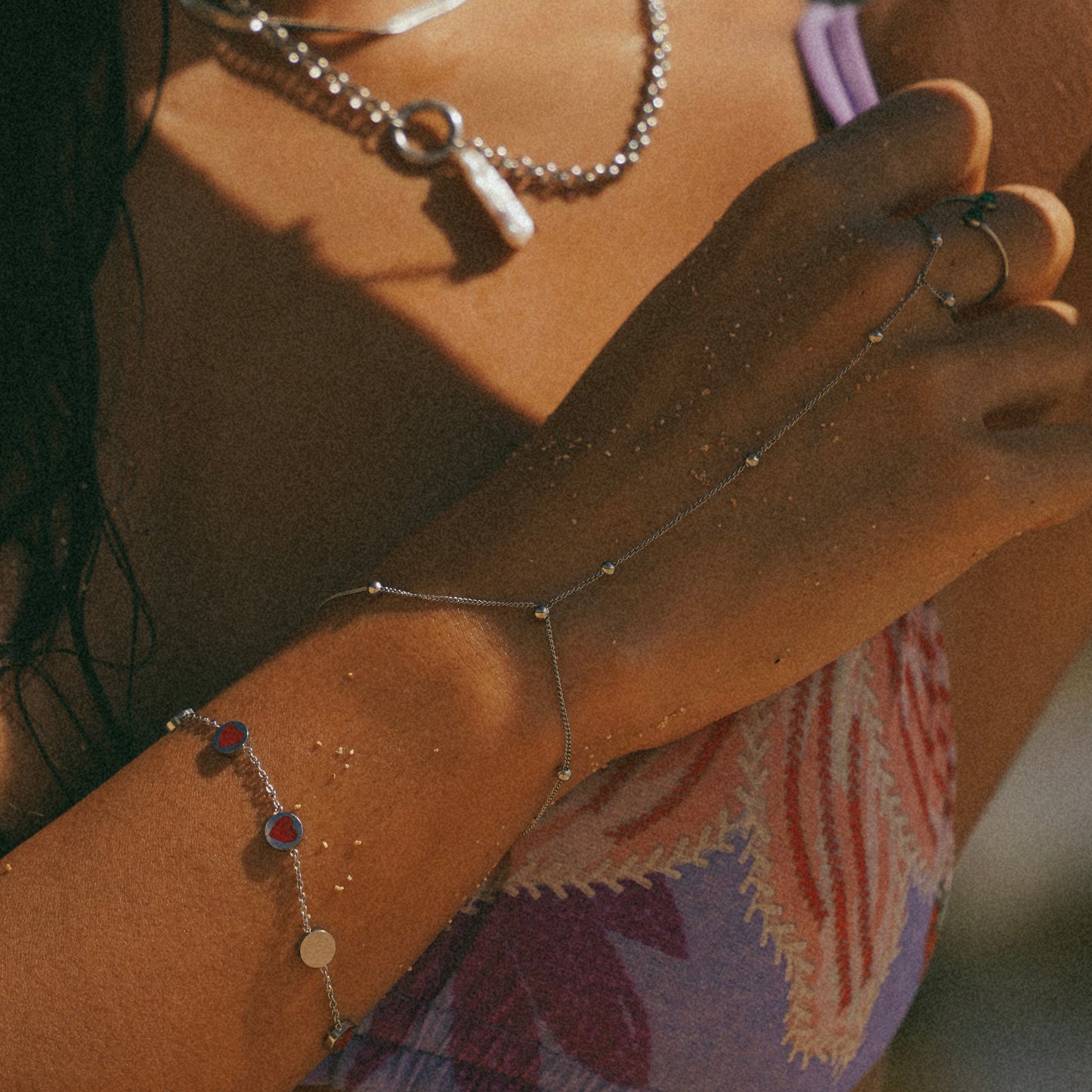 Silver Dainty Hand Chain
