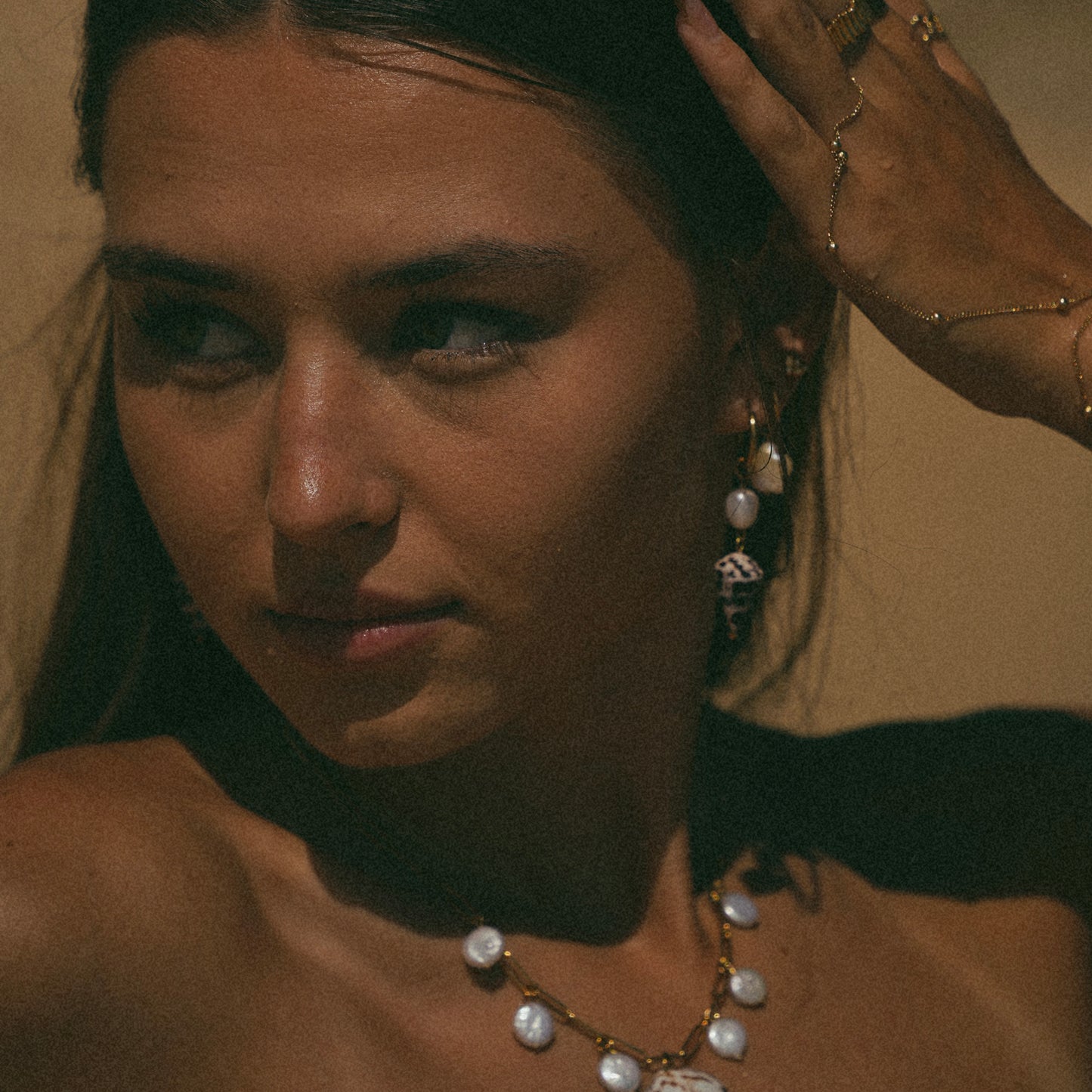 Gold Low Tide Hoops
