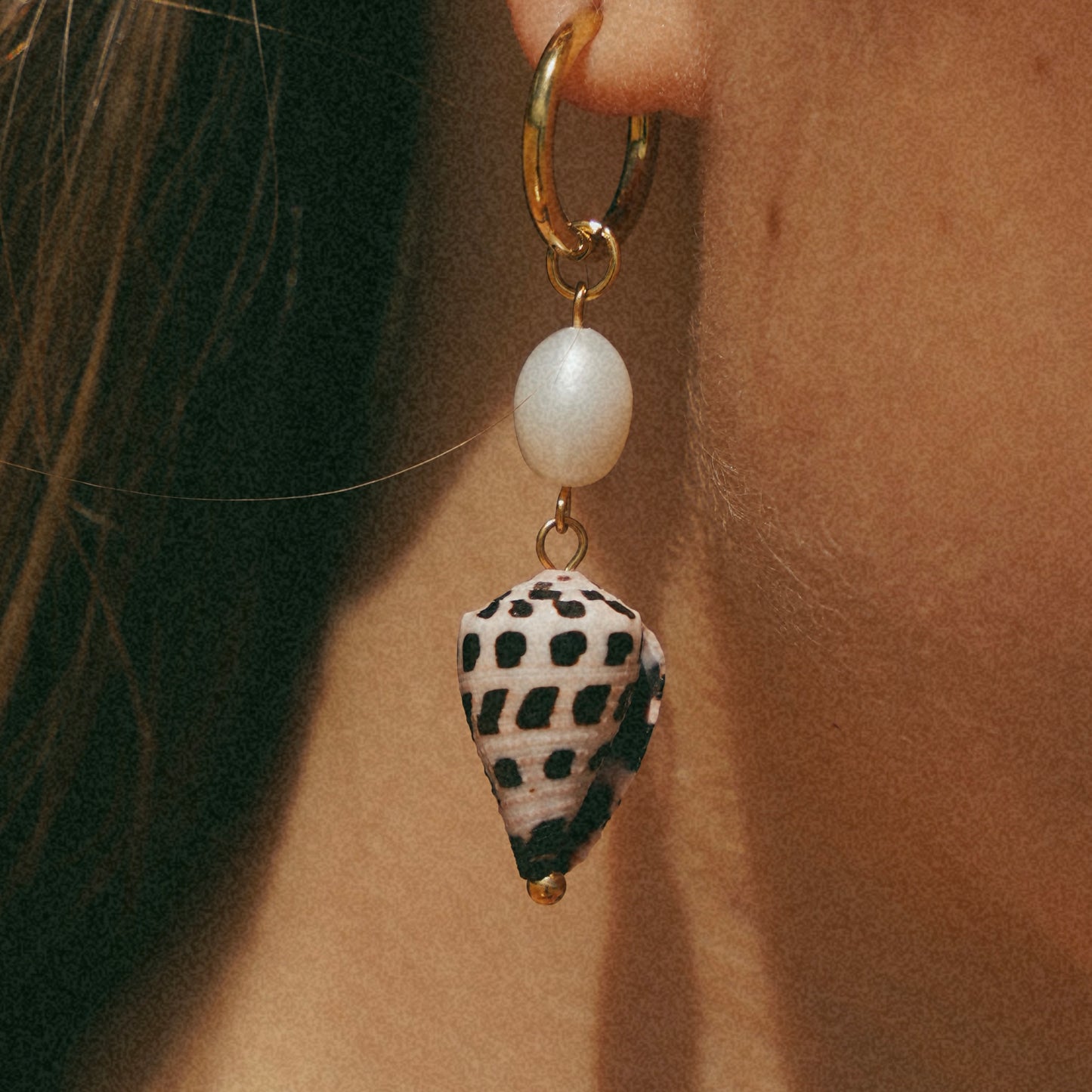 Gold Low Tide Hoops