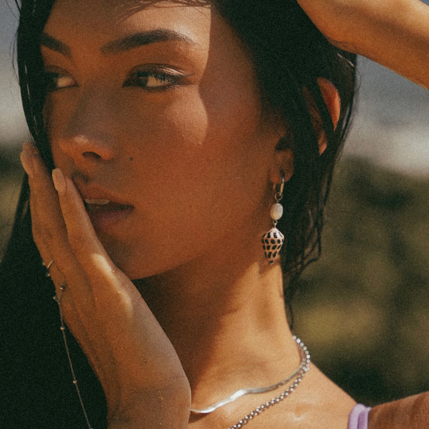Silver Low Tide Hoops