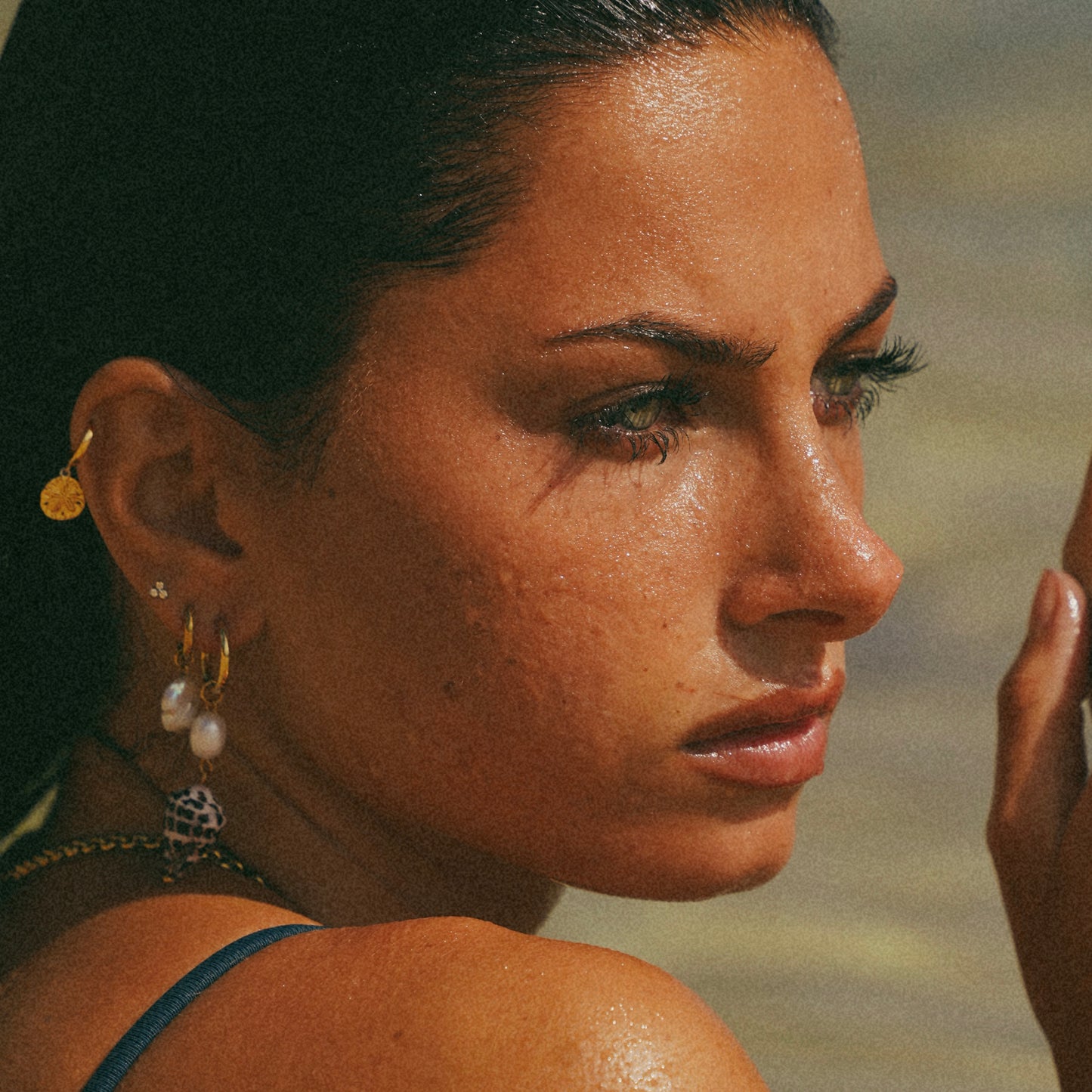 Gold Low Tide Hoops