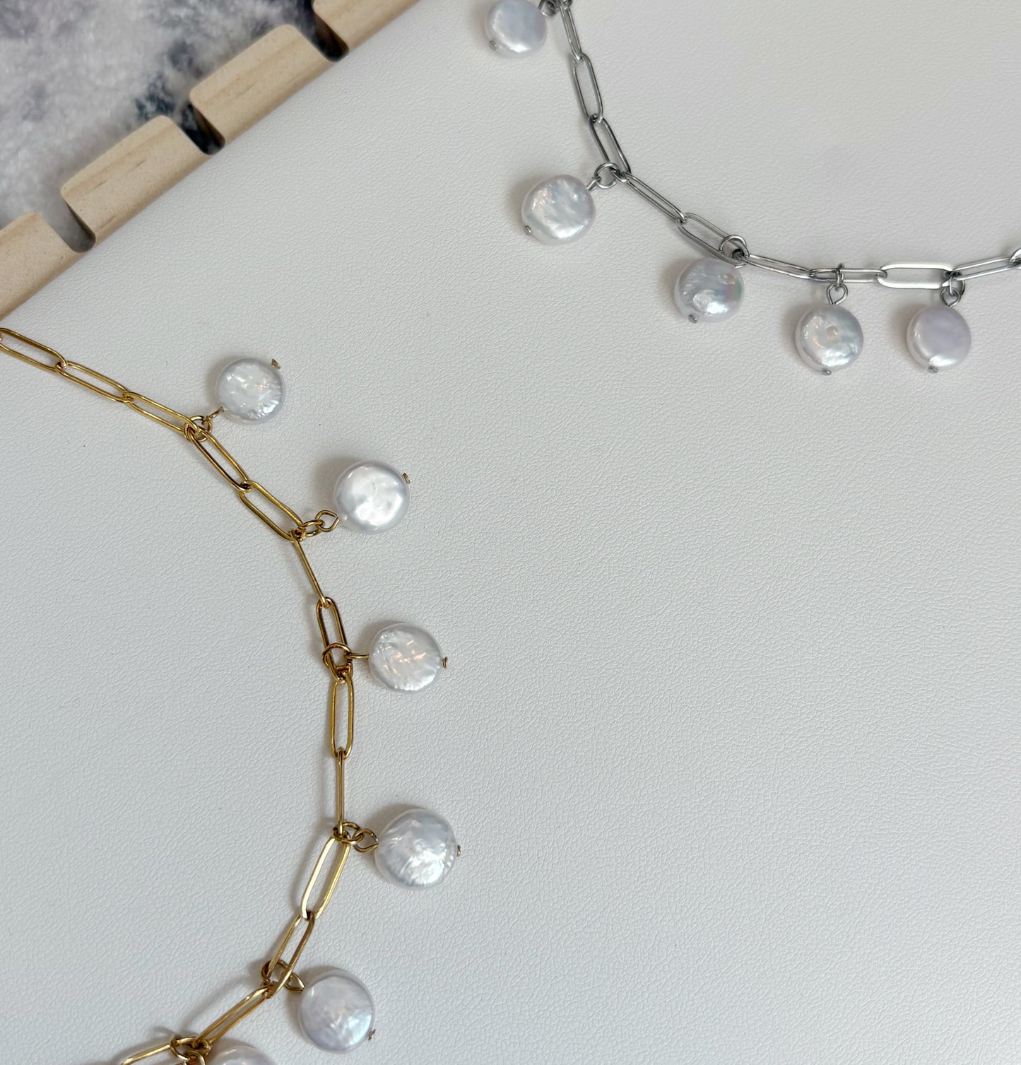 Silver Pearl Jam Necklace