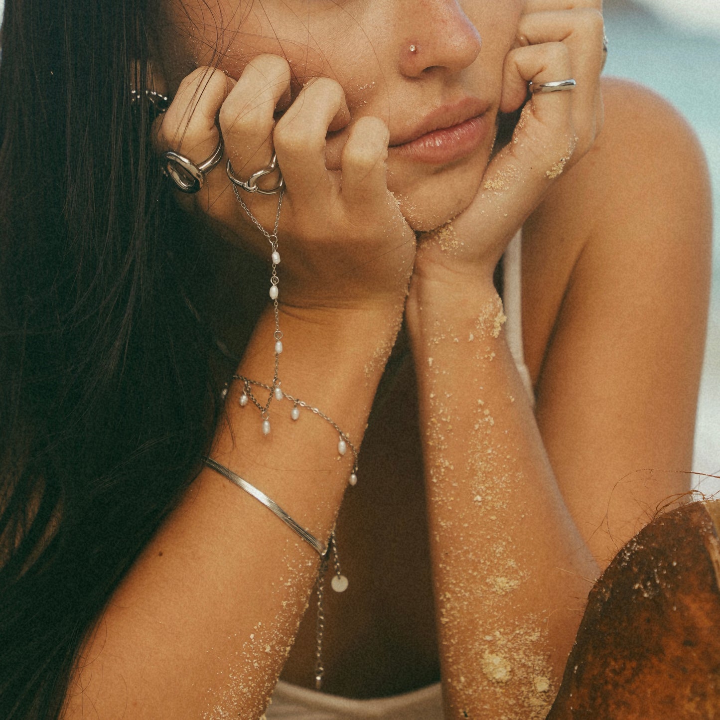 Silver Plain Jane Handchain