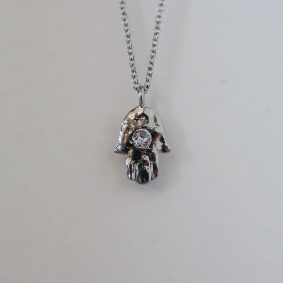 Silver Hamsa Necklace