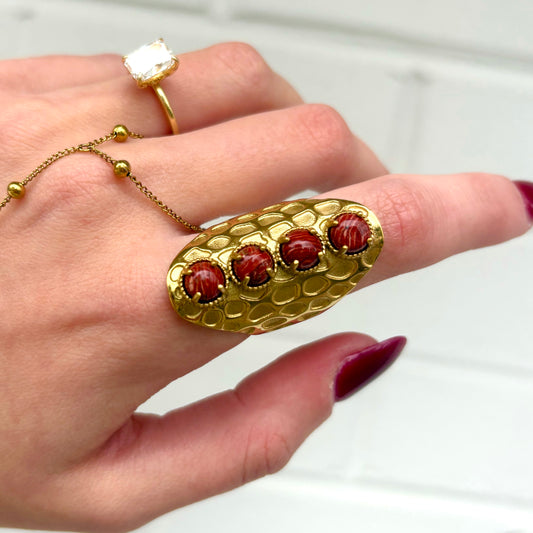 Red Cuff Ring