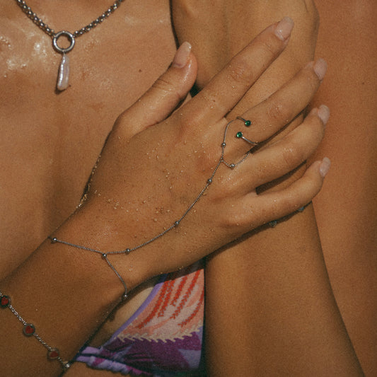 Silver Dainty Hand Chain