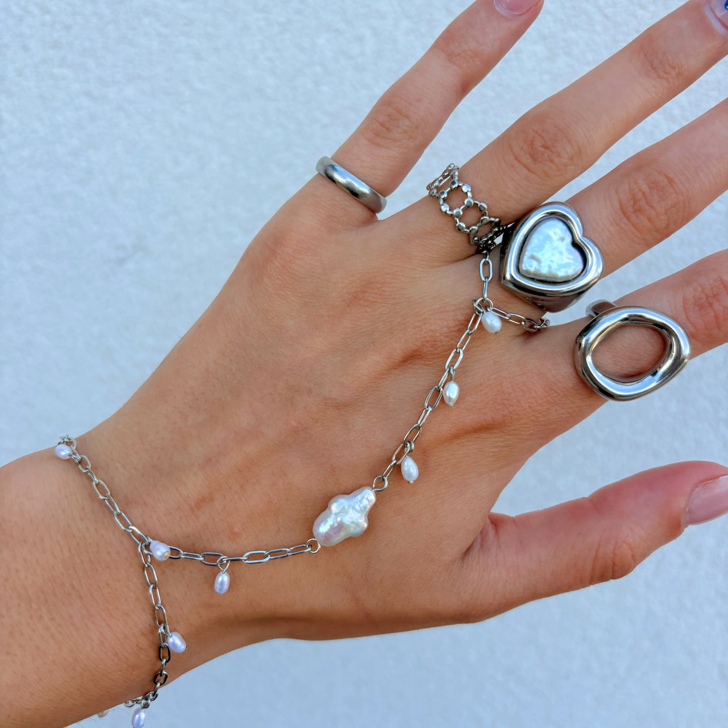 Silver Cross Handchain