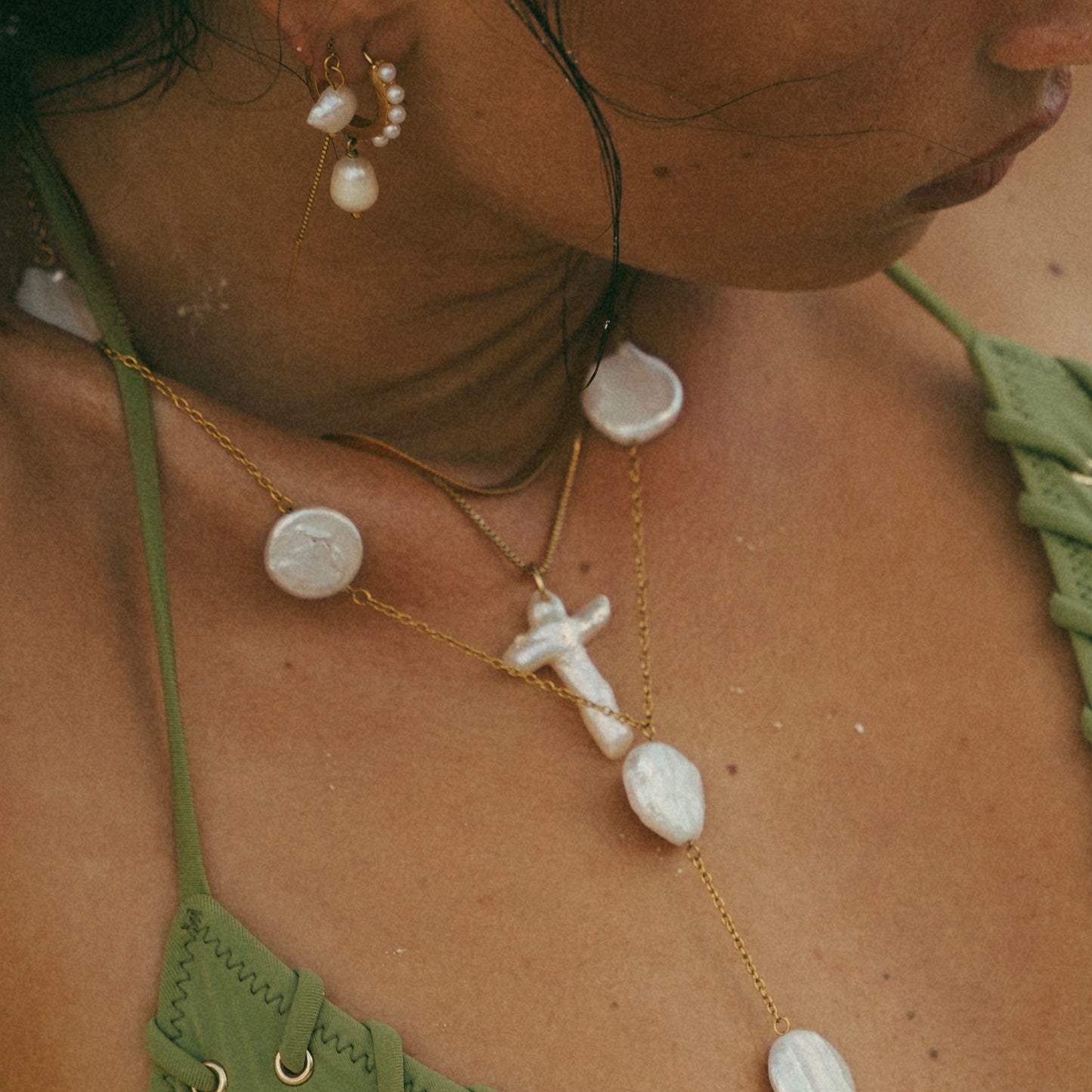 Golden Girl Pearl Cross