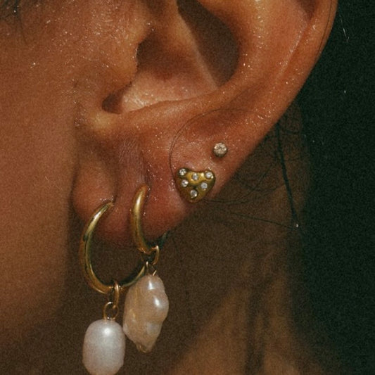 1 <3 YOU puffy earrings