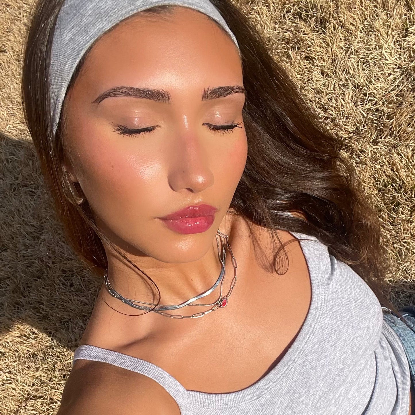 Silver Paper Clip Necklace