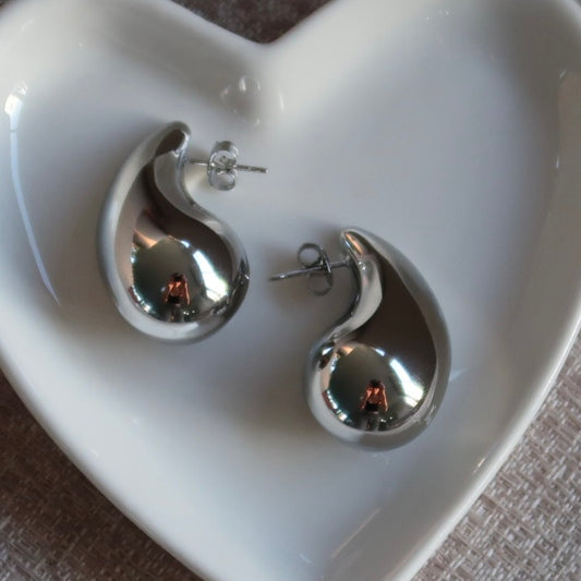 Silver Tear Drop Earrings