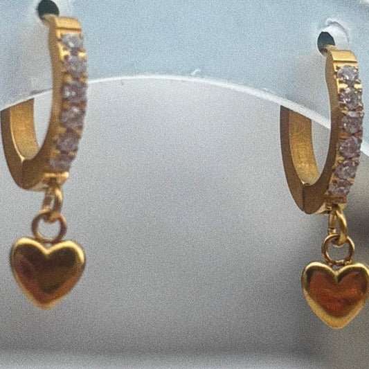 Gold Seaside Spark Hoops