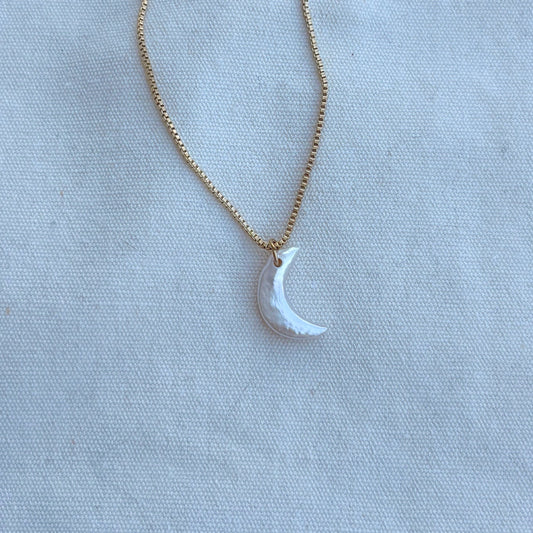 Gold Crescent Moon Necklace