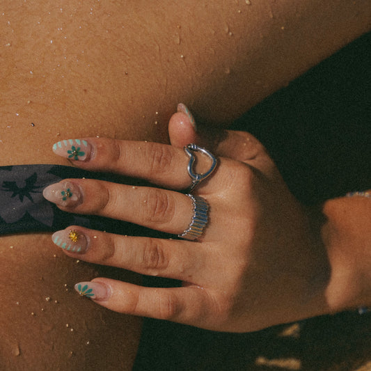 Silver In + Out Ring