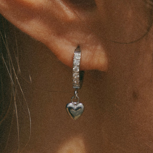 Silver Seaside Spark Hoops